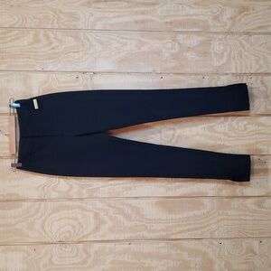 Smythe New Black Zip Front Ankle Trouser Pants Size 24